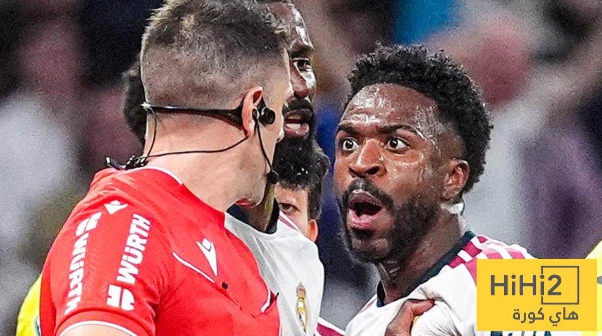ليست الأولى.. كم مرة تعرض فينيسيوس للطرد مع ريال مدريد؟