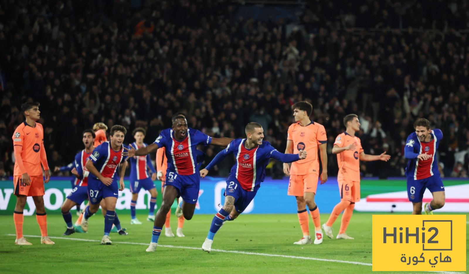 باريس يضرب برشلونة برباعية في دوري الابطال