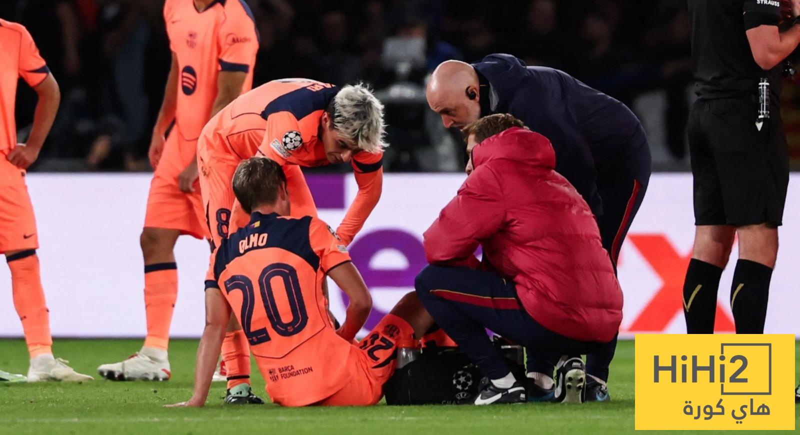 مساحات سبورت : عاجل : برشلونة يعلن في بيان رسمي تفاصيل إصابة داني أولمو ومدة غيابه