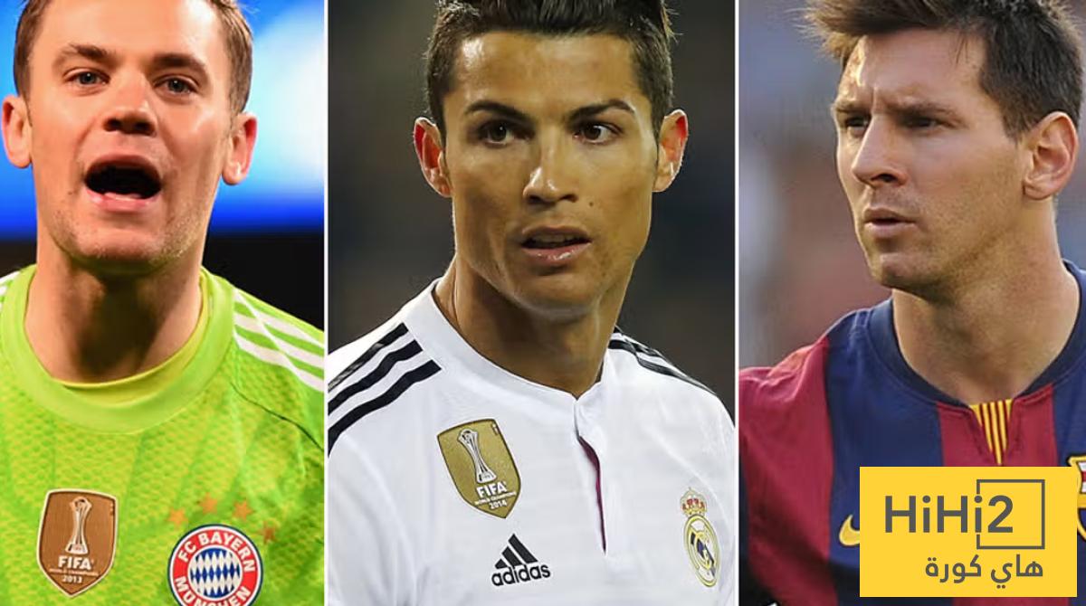 مساحات سبورت : نوير يعادل رقم ميسي التاريخي ويقترب من رونالدو في دوري أبطال أوروبا