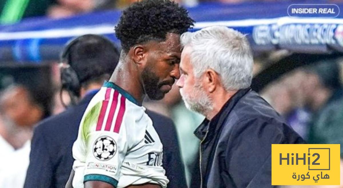 مساحات سبورت : صورة .. فينيسيوس يتجاهل مورينيو لحظة استبداله ضد لايبزيج